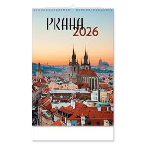 Nástěnný kalendář 2026 český Praha