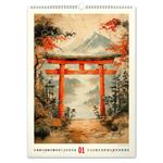 Nástěnný kalendář 2026 Vintage plakáty - Japonské umění