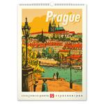 Nástěnný kalendář 2026 Vintage plakáty - Světová města