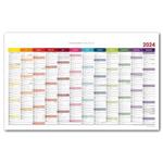 Nástěnný kalendář Plánovací mapa 2024 PL - 63x100 cm - barevná