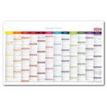 Nástěnný kalendář Plánovací mapa 2024 PL s očky na zavěšení - 63x100 cm - barevná