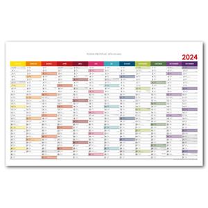 Nástěnný kalendář Plánovací mapa 2024 SK - 63x100 cm - barevná