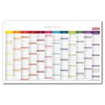 Nástěnný kalendář Plánovací mapa 2024 SK s očky na zavěšení - 63x100 cm - barevná