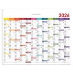 Nástěnný kalendář Plánovací mapa 2026 CZ s očky na zavěšení - 124 x 100 cm - barevná