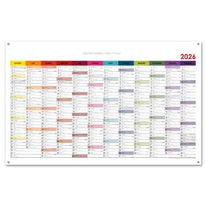 Nástěnný kalendář Plánovací mapa 2026 PL s očky na zavěšení - 100 x 63 cm - barevná