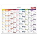 Nástěnný kalendář Plánovací mapa 2026 PL s očky na zavěšení - 124 x 100 cm - barevná