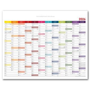 Nástěnný kalendář Plánovací mapa 2026 SK - 100 x 80 cm - barevná