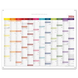 Nástěnný kalendář Plánovací mapa 2026 SK s očky na zavěšení - 100 x 80 cm - barevná