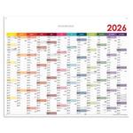 Nástěnný kalendář Plánovací mapa 2026 SK s očky na zavěšení - 124 x 100 cm - barevná