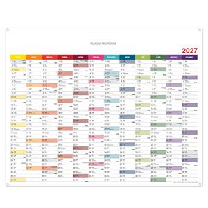 Nástěnný kalendář Plánovací mapa 2027 CZ s očky na zavěšení - 100 x 80 cm - barevná