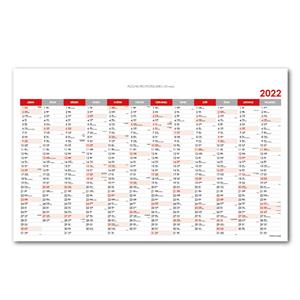 Nástěnný kalendář Plánovací mapa PVC 2022 CZ - 63x100 cm - červená