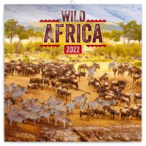 Nástěnný poznámkový kalendář 2022 Divoká Afrika