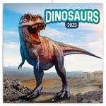 Nástěnný poznámkový kalendář 2023 Dinosauři