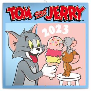 Nástěnný poznámkový kalendář 2023 Tom a Jerry