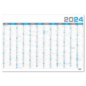 Nástěnný roční kalendář 2024 B1 - Modrá