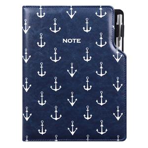 Notes DESIGN A5 linkovaný - modrá - námořník - kotvy