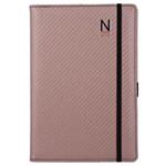 Notes ELASTIC A5 linkovaný - pudrová/černá gumička