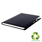 Notes GEP A4 čtverečkovaný - černá/černý vnitřek - recyklovaná koženka
