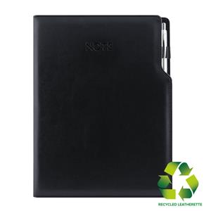 Notes GEP A4 linkovaný - černá/černý vnitřek - recyklovaná koženka