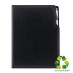 Notes GEP A4 linkovaný - černá/černý vnitřek - recyklovaná koženka