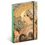 Notes linkovaný A5 - Alfons Mucha - Bodlák