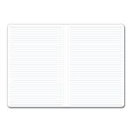 Notes - zápisník AMOS A5 linkovaný - šedá/oranžová gumička