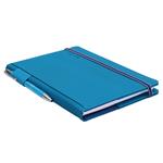 Notes - zápisník AMOS A5 nelinkovaný - modrá/modrá gumička