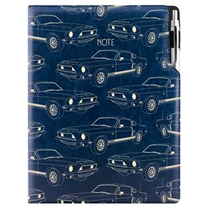Notes - zápisník DESIGN A4 čtverečkovaný - modrá - Mustang
