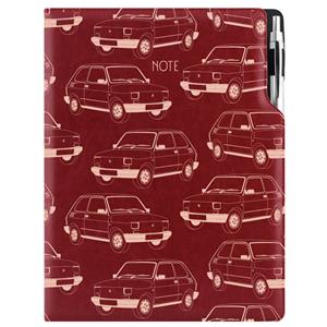 Notes - zápisník DESIGN A4 linkovaný - bordó - Maluch