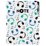 Notes - zápisník DESIGN A4 linkovaný - Music