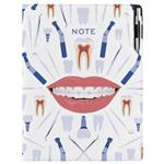 Notes - zápisník DESIGN A4 tečkovaný - bílá - Zubař