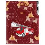 Notes - zápisník DESIGN A4 tečkovaný - bordó - Hasič