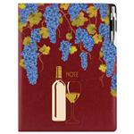 Notes - zápisník DESIGN A4 tečkovaný - bordó - Víno
