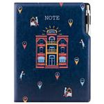 Notes - zápisník DESIGN A4 tečkovaný - modrá - Hotel