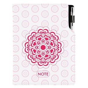 Notes - zápisník DESIGN A5 čtverečkovaný - Mandala červený