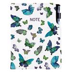 Notes - zápisník DESIGN A5 linkovaný - Motýli modří