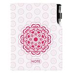 Notes - zápisník DESIGN B5 čtverečkovaný - Mandala červený