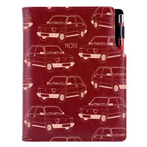 Notes - zápisník DESIGN B5 linkovaný - bordó - Maluch