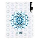 Notes - zápisník DESIGN B5 linkovaný - Mandala modrý