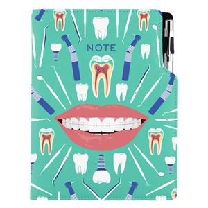 Notes - zápisník DESIGN B5 linkovaný - mátová - Zubař