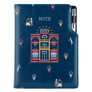 Notes - zápisník DESIGN B5 linkovaný - modrá - Hotel