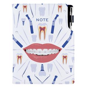 Notes - zápisník DESIGN B5 nelinkovaný - bílá - Zubař