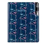 Notes - zápisník DESIGN B5 nelinkovaný - modrá - Flamingo