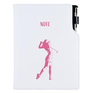 Notes - zápisník DESIGN B5 tečkovaný - bílá - Golf žena