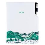 Notes - zápisník DESIGN B6 čtverečkovaný - bílá - Hory