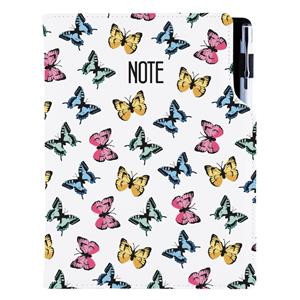 Notes - zápisník DESIGN B6 čtverečkovaný - Motýli barevní