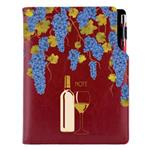 Notes - zápisník DESIGN B6 linkovaný - bordó - Víno