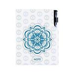 Notes - zápisník DESIGN B6 linkovaný - Mandala modrý