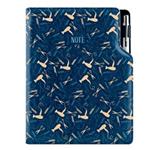 Notes - zápisník DESIGN B6 linkovaný - modrá - Kadeřník