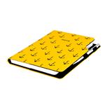 Notes - zápisník DESIGN B6 linkovaný - žlutá - námořník - kotvy